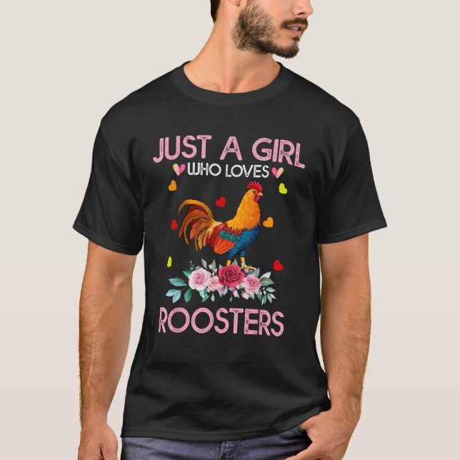 Camiseta Tee De Rooster Para Mulheres Crianças Apenas Uma M (Frente)