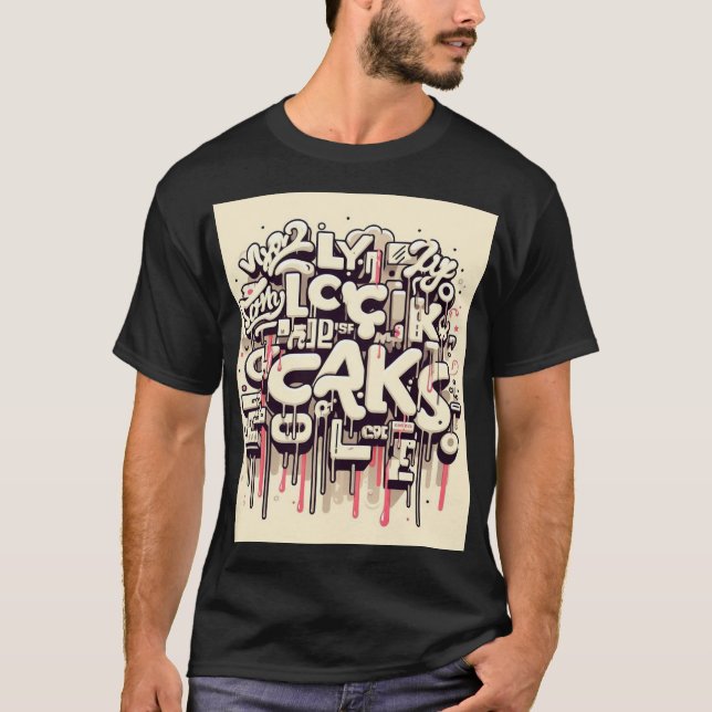 Camiseta Tee de Tipografia de Drivers de grafite (Frente)
