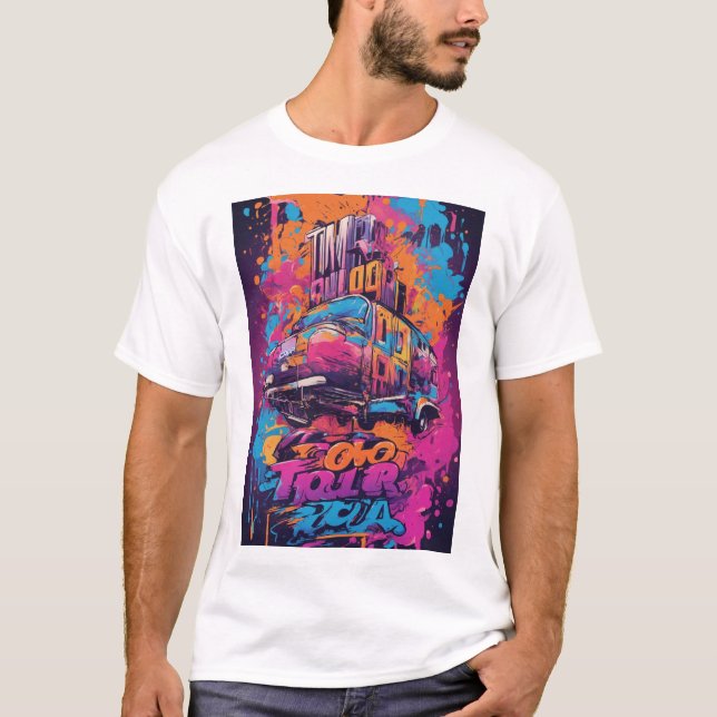 Camiseta Tee de Vibes de Execução de Cores (Frente)