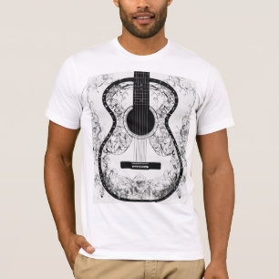 Camiseta Tee De Violão Simétrico Quebrado - Tinta De Linha 