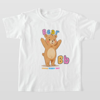 Camiseta Tee do Alfabeto "B é para Urso" - Cresça Todos os 