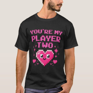 Camiseta Tee do Amor de Jogador Bonito para Casais e BFFs