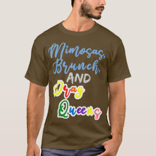 Camiseta Tee do bebendo - Queens de Mimosas Brunch e Drag