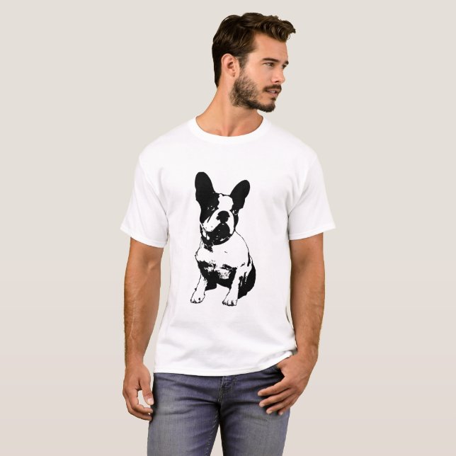 Camiseta Tee do Bulldog Francês (Frente Completa)