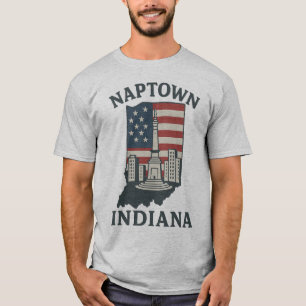 Camiseta Tee do Círculo Monumento de Naptown Indiana