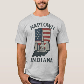 Camiseta Tee do Círculo Monumento de Naptown Indiana