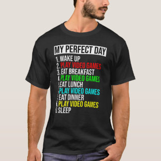 Camiseta Tee do Dia Perfeito do Jogador - Tocar Videos game