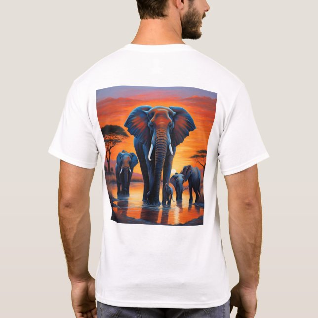 Camiseta Tee do Elefante Majestoso (Verso)