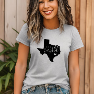 Camiseta Tee do Estado do Texas e do Raised State