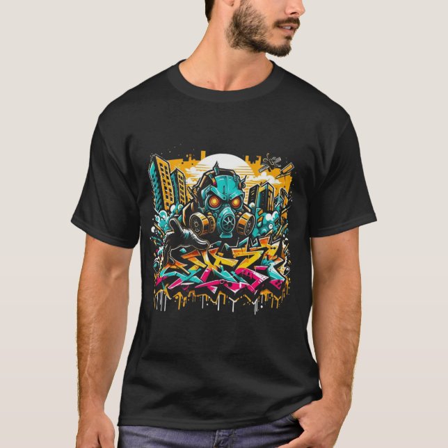 Camiseta Tee do Grafite Cyberpunk (Frente)