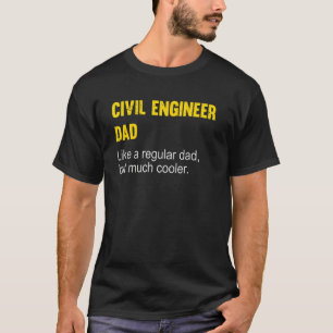 Camiseta Tee do Humor do Engenheiro Civil do Pai de Engenha