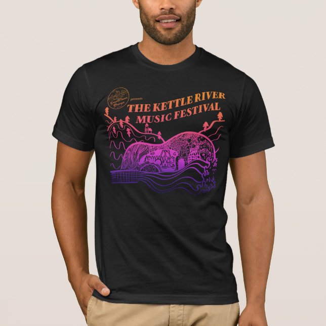 Camiseta Tee do LOGOTIPO Oficial KRMF Brilhante masculino (Frente)