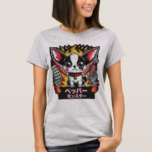 Camiseta Tee do Monstro do Chihuahua Japonês