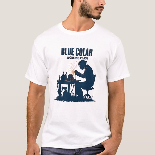 Camiseta Tee do Orgulho de Soldadura da Classe de Trabalho  (Frente)