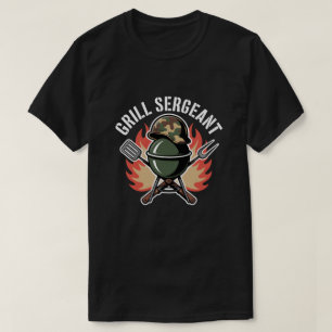 Camiseta Tee do Pai do churrasco - Mestre da grelha do quin