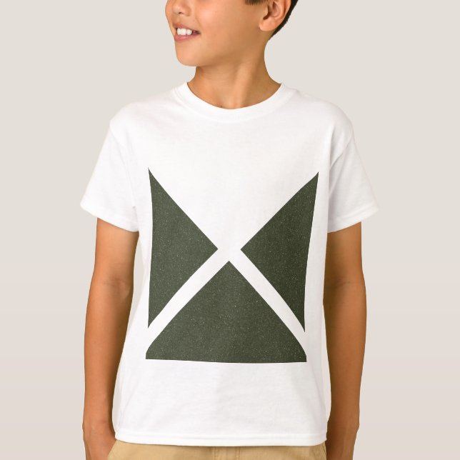 Camiseta Tee do Triângulo Mínimo Verde de Moss - Camisa-T (Frente)