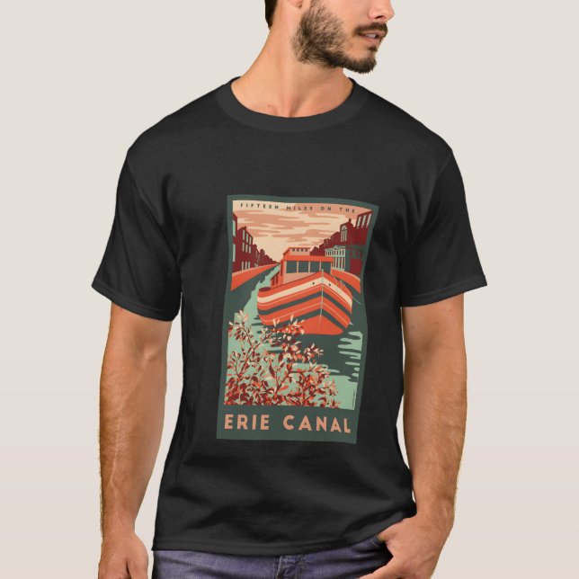 Camiseta Tee do Viagem Premium do Canal Erie (Frente)