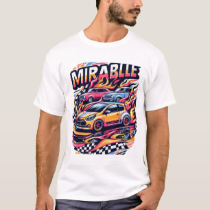 Camiseta Tee dos Carros de Corrida Espelhos - Chamas Vibran