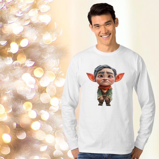 Camiseta Tee dos Homens do Elfo de Natal Pai Cansado (Criador carregado)