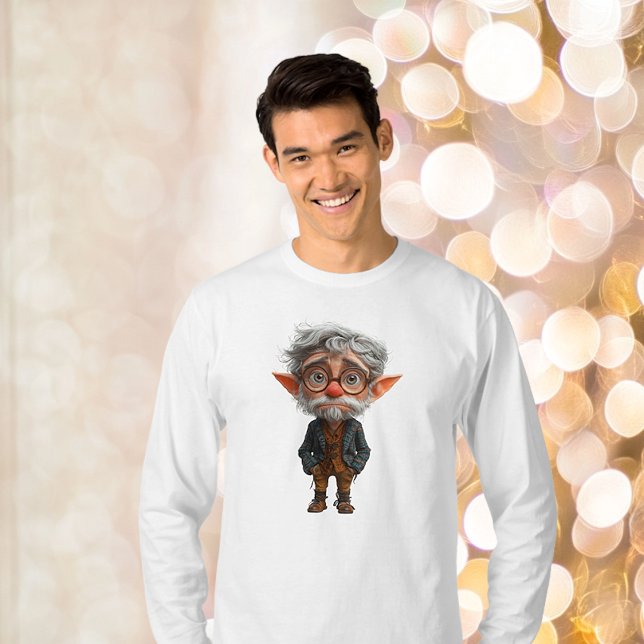 Camiseta Tee dos Homens do Elfo do Natal Mais Velho (Criador carregado)
