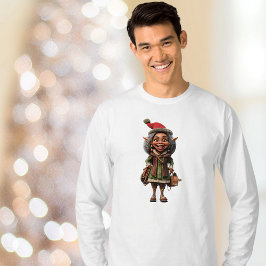 Camiseta Tee dos Homens do Fabuloso Elfo de Natal