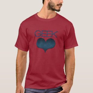 Camiseta Tee Escuro do Amor geek (Coração) Masculino, Azul 