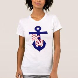 Camiseta Tee feminino de duas âncoras