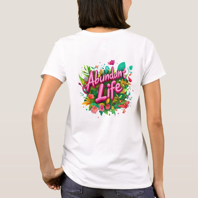Camiseta Tee Floral Abundant Life (Trás) (Verso)