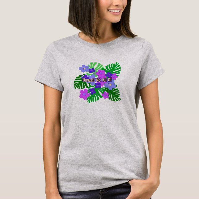 Camiseta Tee Floral Havaiana do Jardim Limahuli (Frente)