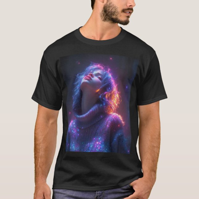 Camiseta : "Tee Gráfica Cósmica - Rua Fashion Futurística (Frente)