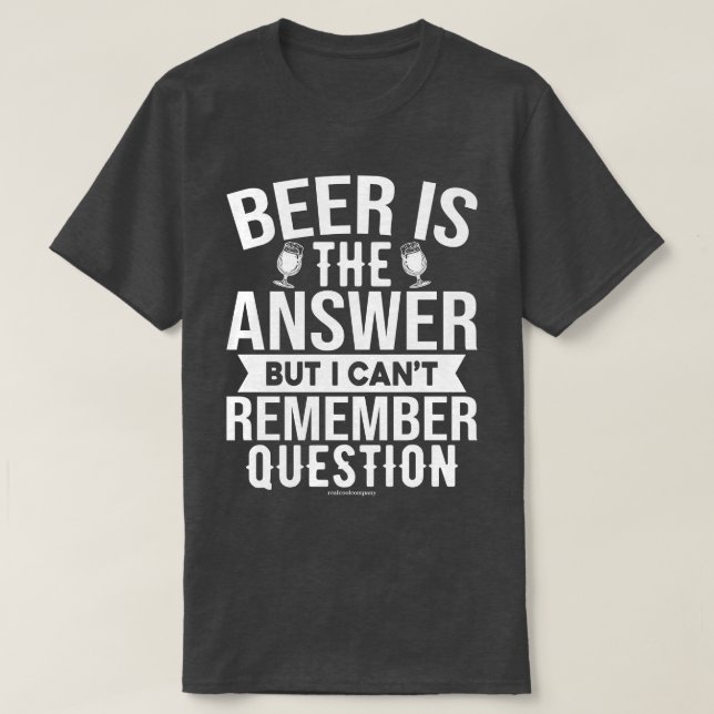 Camiseta Tee Gráfico de Cerveja Engraçada - Cerveja é a res (Frente do Design)