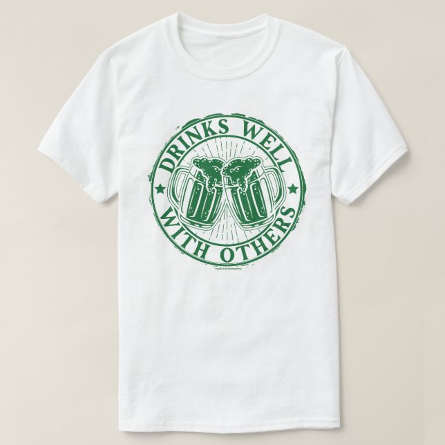 Camiseta Tee Gráfico de Cerveja Engraçada - Presente para B (Frente do Design)