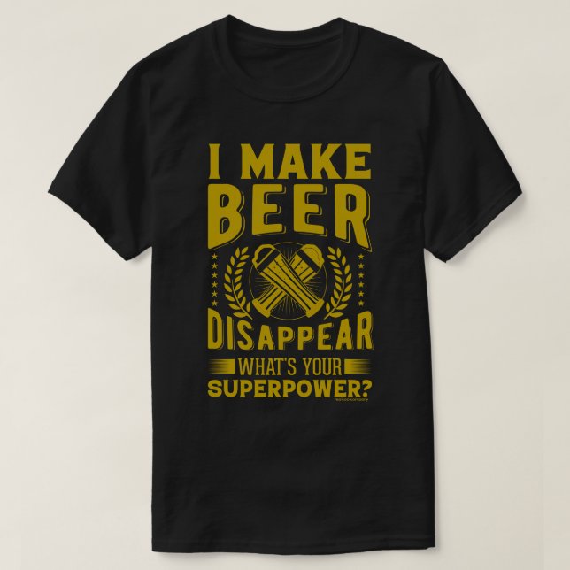 Camiseta Tee Gráfico De Cerveja Engraçada - Superpotência D (Frente do Design)