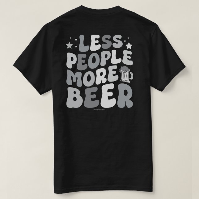 Camiseta Tee Gráfico De Cerveja Engraçado - Mais Cerveja (Verso do Design)