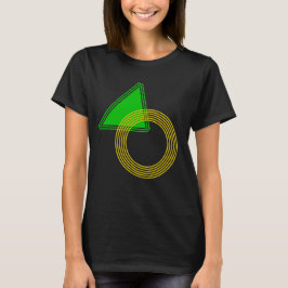 Camiseta Tee Gráfico de Formas com Sombra Geo-Impressão