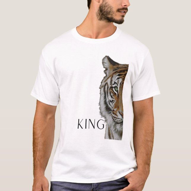 Camiseta Tee Gráfico de Mulheres do KING Tiger Men (Frente)