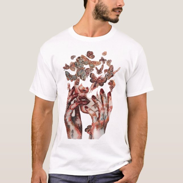 Camiseta Tee Gráfico de Transformação da Borboleta Masculin (Frente)