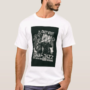 Camiseta Tee Gráfico do Clube Sha-Jazz Noite Branca