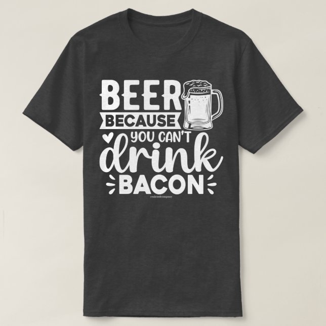 Camiseta Tee Gráfico Engraçado de Cerveja - Não é possível  (Frente do Design)