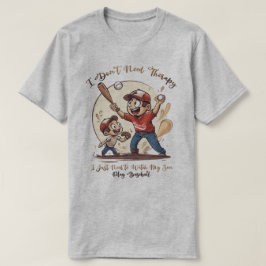 Camiseta Tee Gráfico Engraçado do Pai de Baseball - Sem Nec