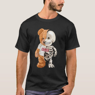 Camiseta Tee Hello Bear Toy Half Skeleton Wildlife Animal G