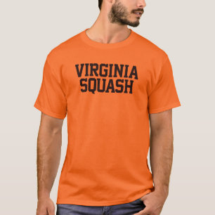 Camiseta Tee laranja de Virginia Squash com logotipo frente