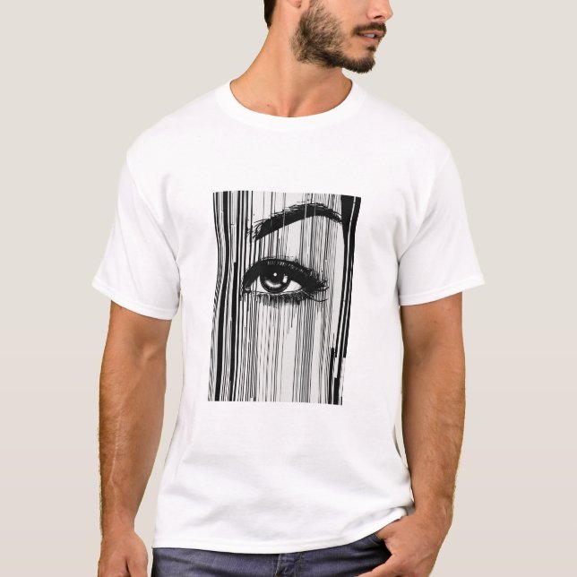 Camiseta : "Tee Morse Code Visage" (Frente)