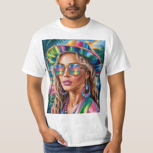 Camiseta Tee - Neon - Retro Cyberpunk - Tee - Retron - Y2K  (Frente)