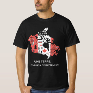Camiseta Tee Québec : Mosaïque de Symboles Unis