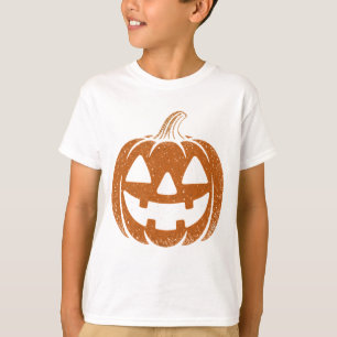 Camiseta Tee Retro Pumpkin Face - Víblias de Halloween para