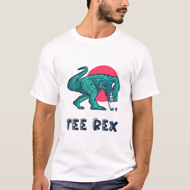 Camiseta Tee Rex Golfing Rex Dinosaur Pun Golf T Rex Dino (Frente)