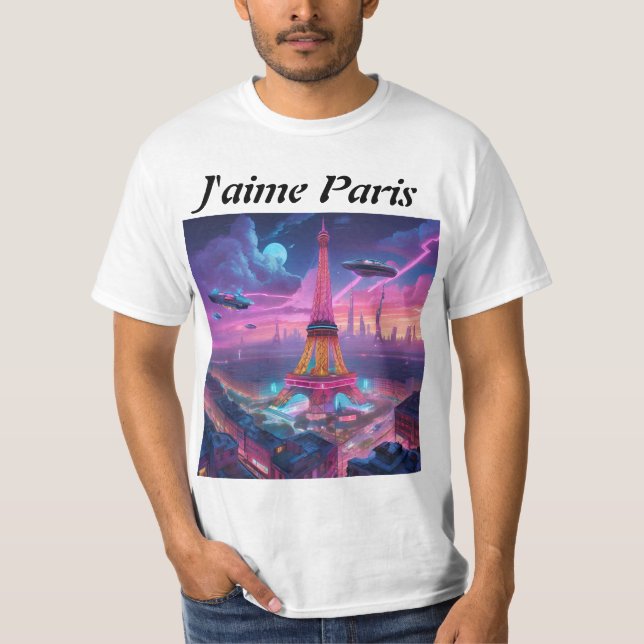 Camiseta Tee-shirt j'aime Paris (Frente)