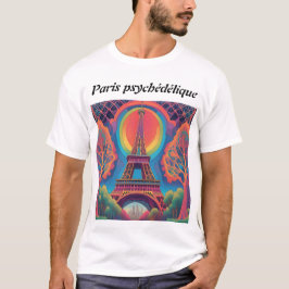 Camiseta Tee-shirt Paris psychédélique