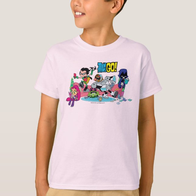 Camiseta Teen Titans Go! | Abordagens De Monstro Não Confir (Frente)
